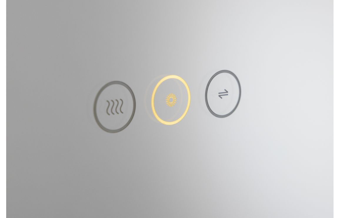Abode Mayar 600mm Round LED Mirror - Brushed Brass - Image 4