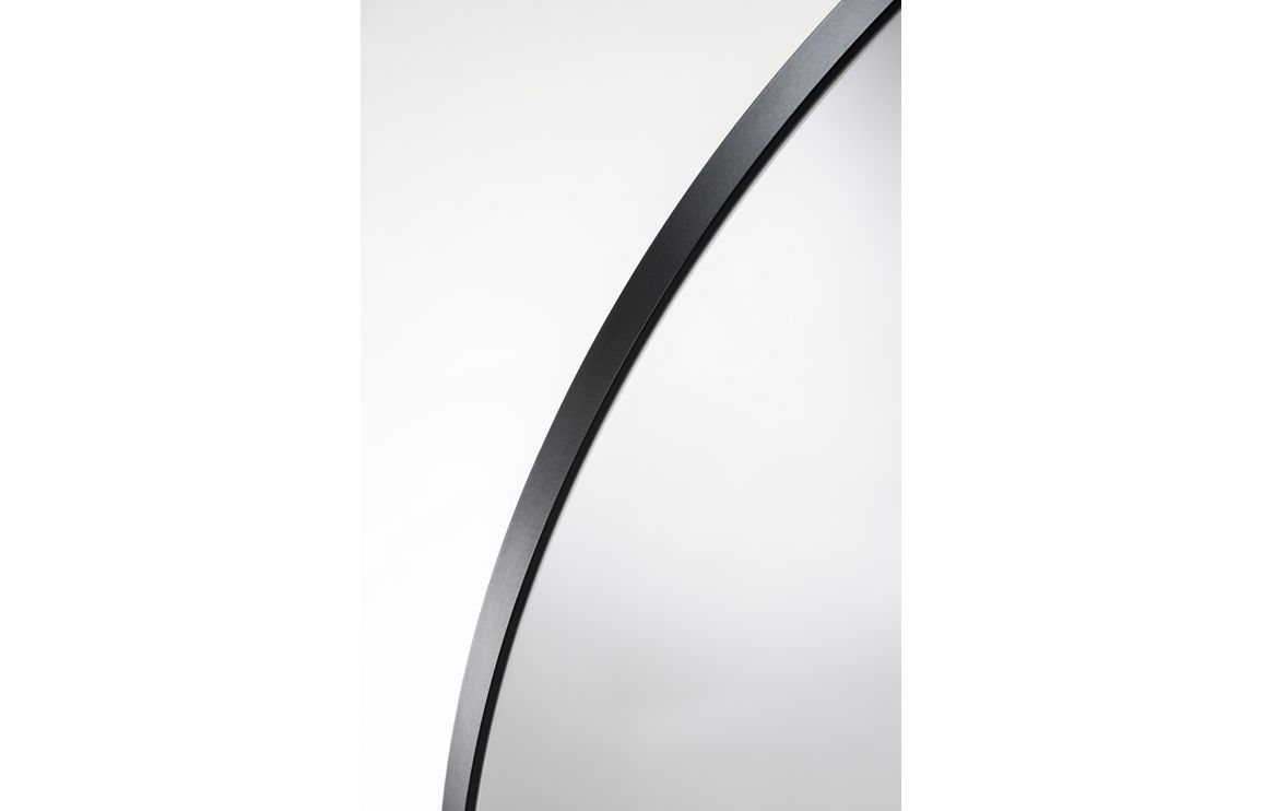 Abode Mayar 600mm Round Mirror - Matt Black - Image 3