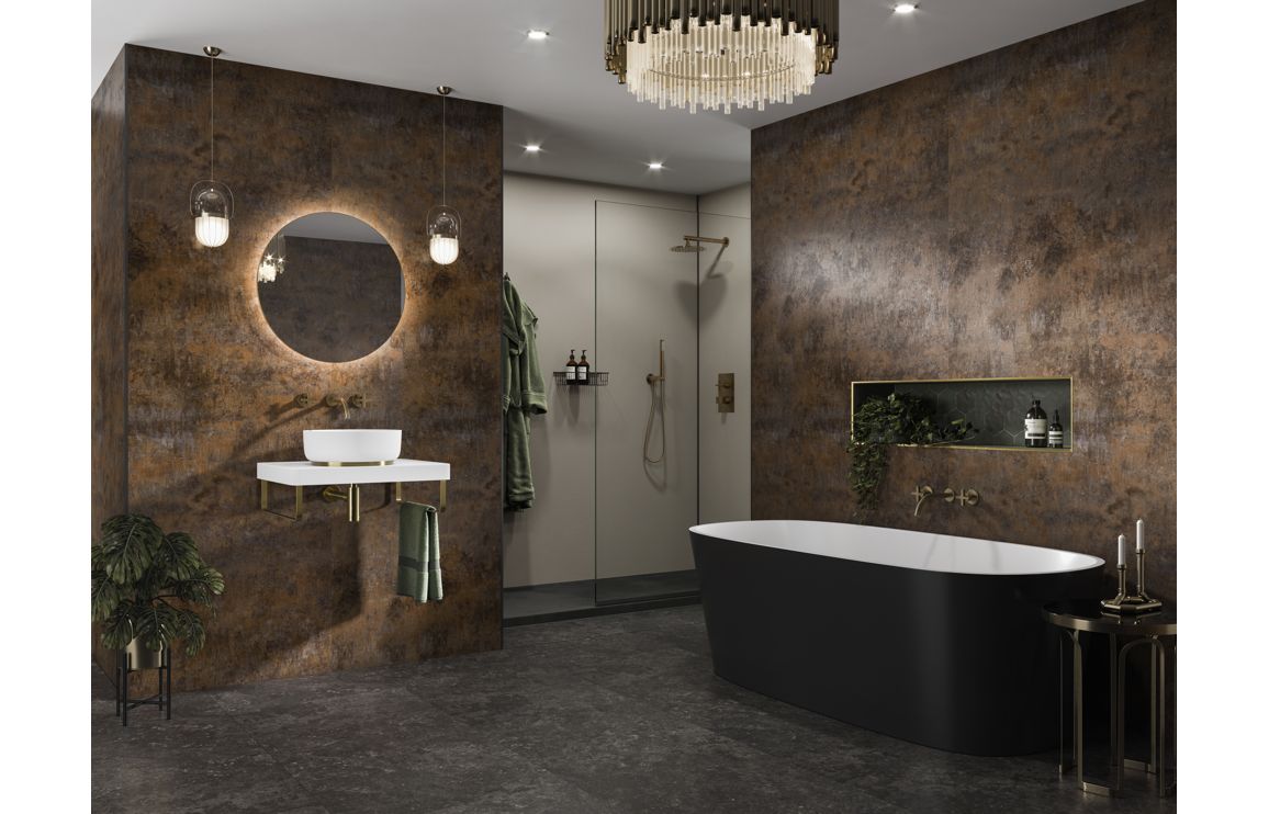 Abode Cava Tablet Basin Plinth - Brushed Brass - Image 5