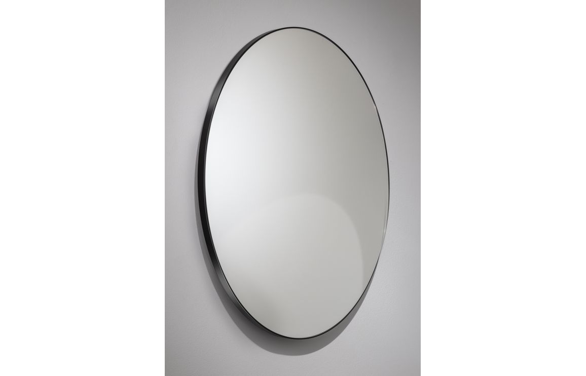 Abode Mayar 600mm Round Mirror - Matt Black - Image 2
