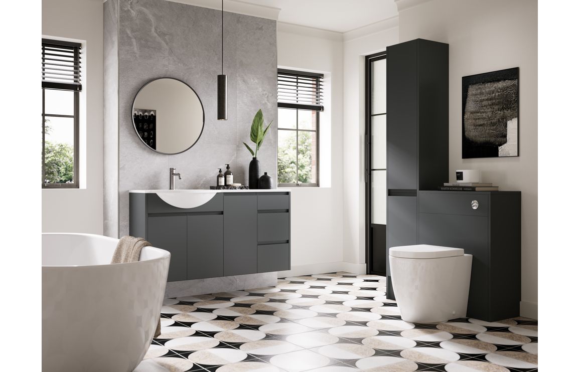 Kentucky 1200mm Plinth - Matt Graphite Grey - Image 2