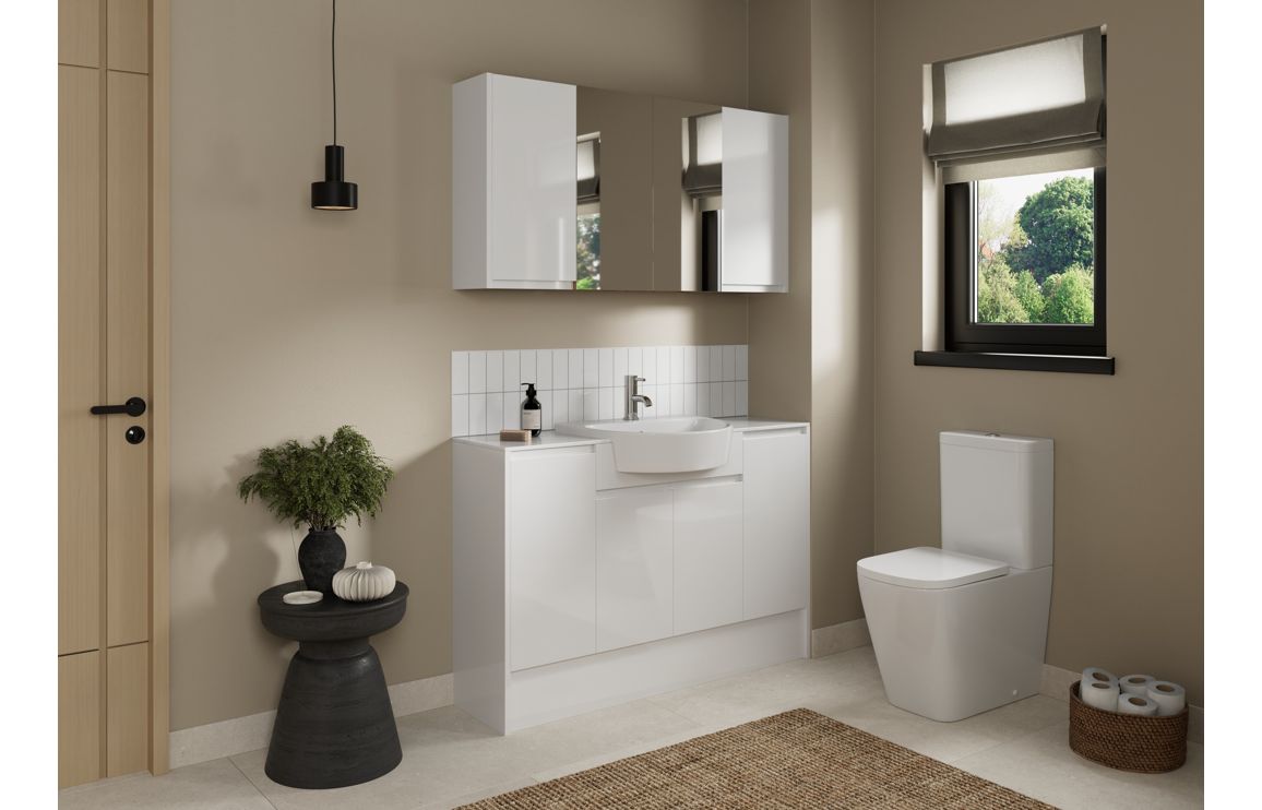 Kentucky 1200mm Plinth - White Gloss - Image 2