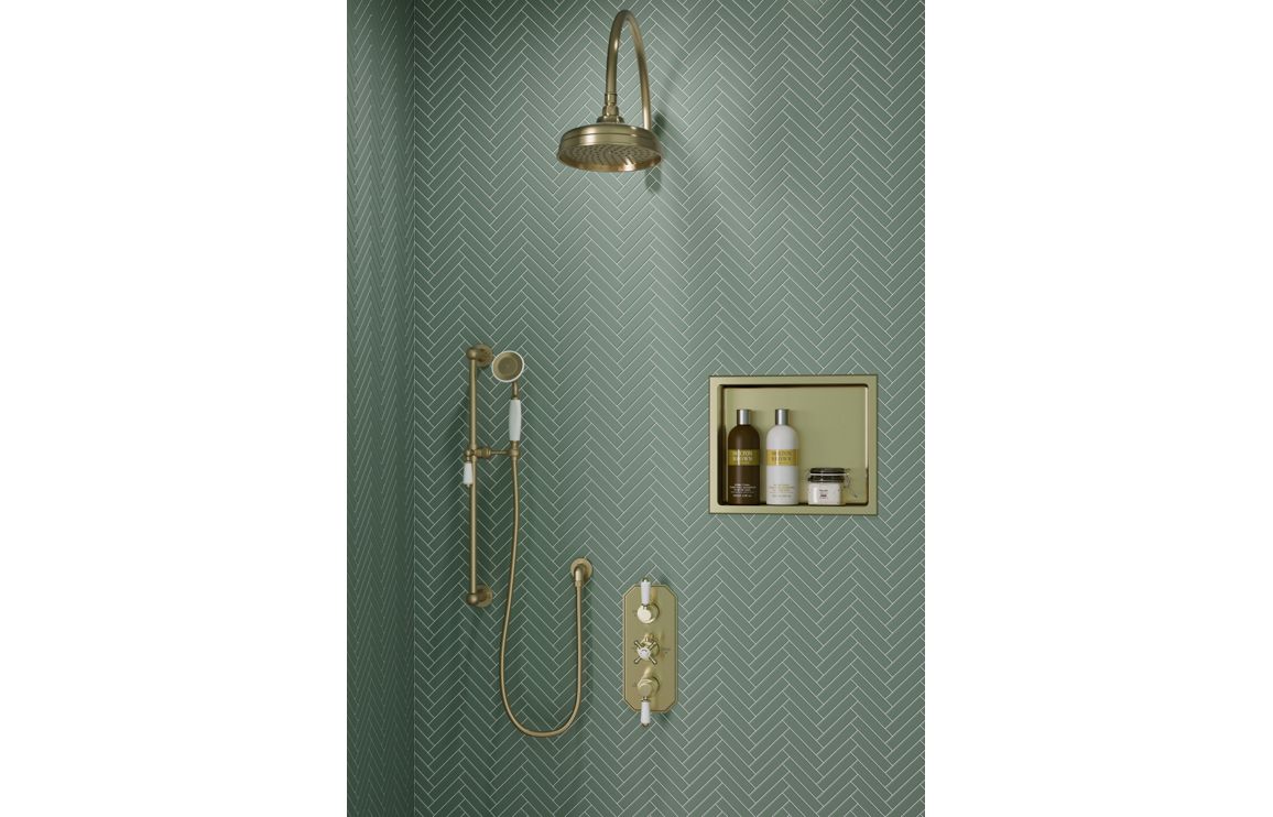Atlas Concentric Single Outlet Shower Valve & Riser Kit Pack 1 - Brushed Brass - Image 3