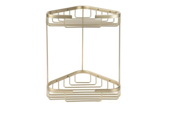 Saphire 2-Tier Storage Basket - Brushed Brass
