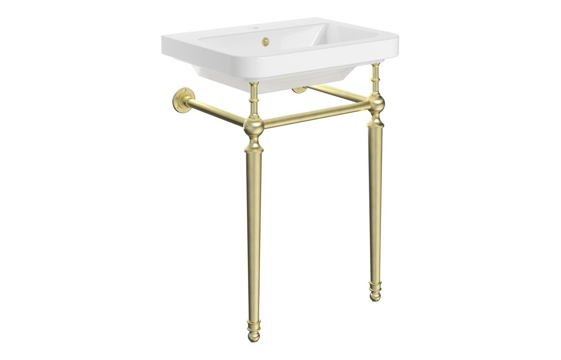Schiehallion 610mm 1TH Console Basin - Brushed Brass