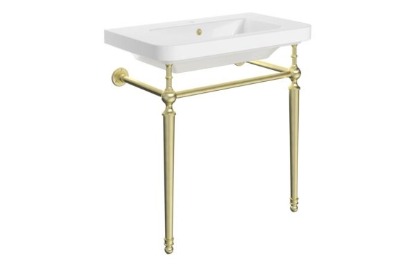 Schiehallion 810mm 1TH Console Basin - Brushed Brass