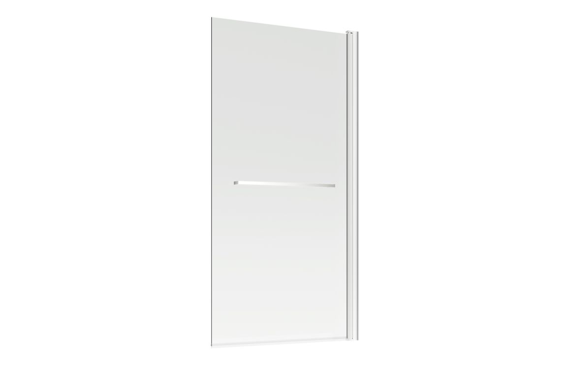 800x1500mm Single Straight Bath Screen w/Rail (6mm) - Chrome - Image 2