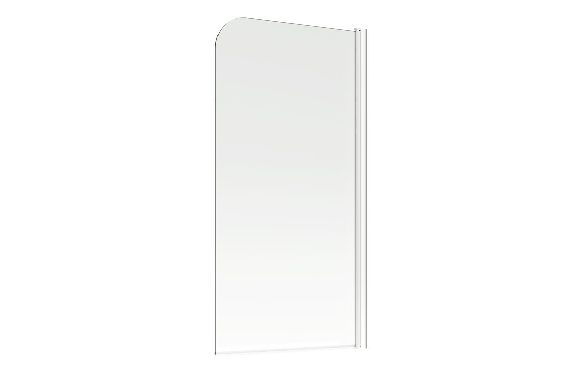 800x1500mm Single Curved Bath Screen (6mm) - Chrome - Image 2