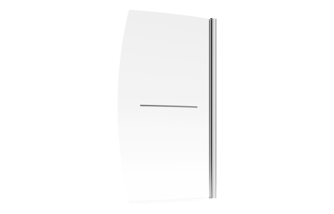 900x1500mm Space Saver Bath Screen (6mm) - Chrome - Image 2