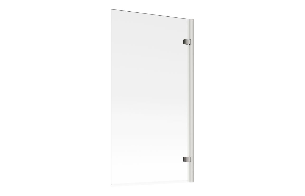 850x1500mm Hinged Straight Bath Screen (6mm) - Chrome - Image 2
