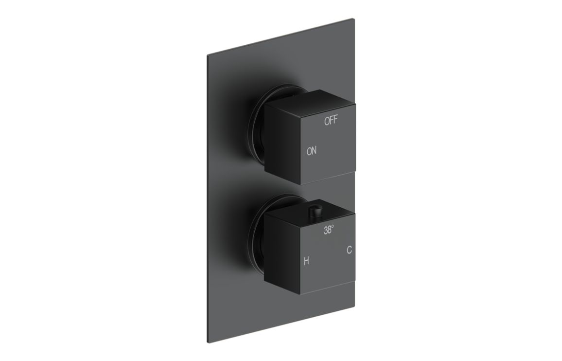 Sagittarius Square Shower Valve & Kit Pack 1 - Matt Black - Image 2