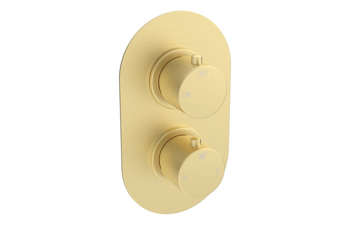 Aquila Round Shower Valve & Kit Pack 1 - Brushed Brass - Image 2