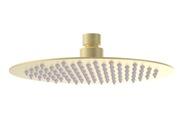 Aquila 200mm Round Ultraslim Showerhead - Brushed Brass