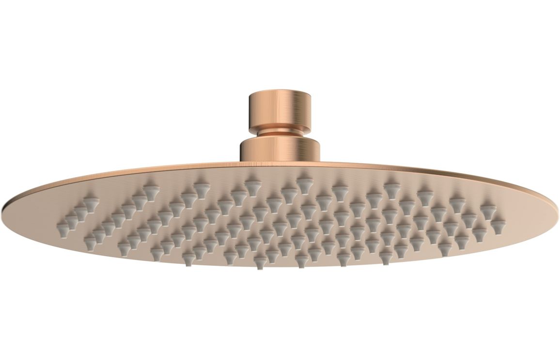 Aquila 200mm Round Ultraslim Showerhead - Brushed Bronze