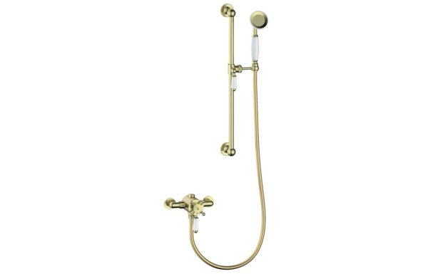 Atlas Concentric Single Outlet Shower Valve & Riser Kit Pack 1 - Brushed Brass