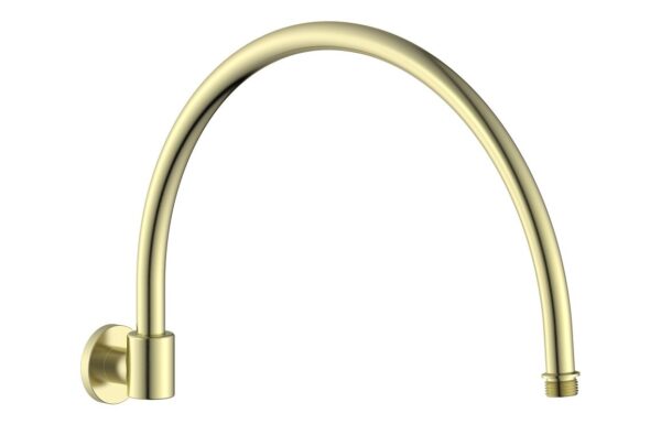 Atlas 365mm Traditional Round Shower Arm - Brushed Brass