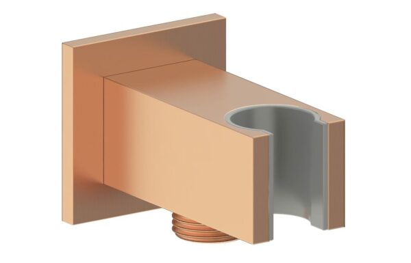 Sagittarius Square Handset Wall Bracket with Wall Outlet - Brushed Bronze