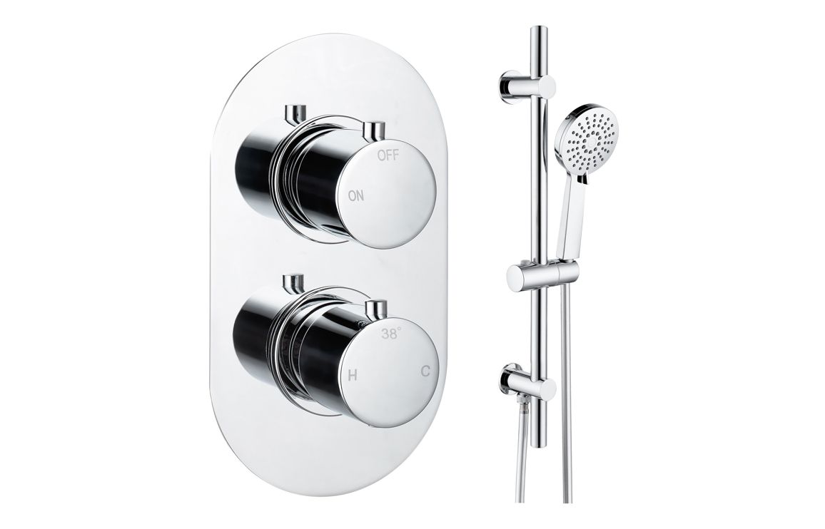 Aquila Round Shower Valve & Kit Pack 2 - Chrome