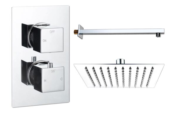 Sagittarius Square Shower Valve & Kit Pack 1 - Chrome