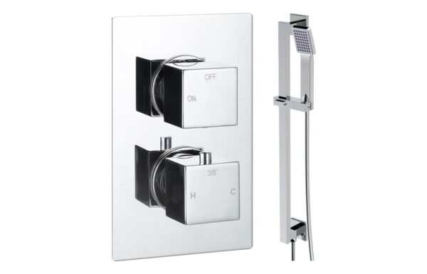 Sagittarius Square Shower Valve & Kit Pack 2 - Chrome