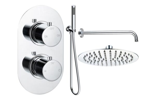 Aquila Round Shower Valve & Kit Pack 4 - Chrome