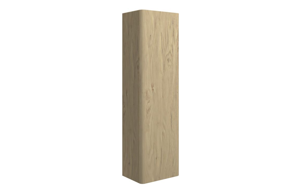 Nebraska 350mm Wall Hung 1 Door Tall Unit - Textured Oak