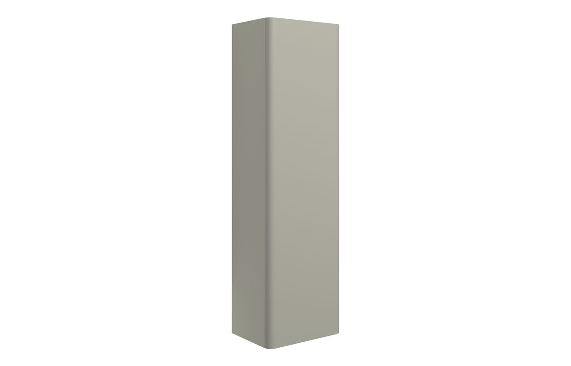 Kansas 350mm Wall Hung 1 Door Tall Unit - Matt Latte