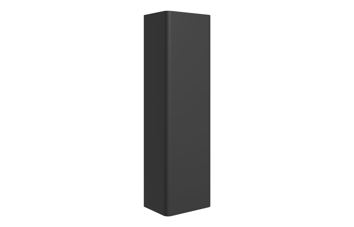 Kansas 350mm Wall Hung 1 Door Tall Unit - Matt Black