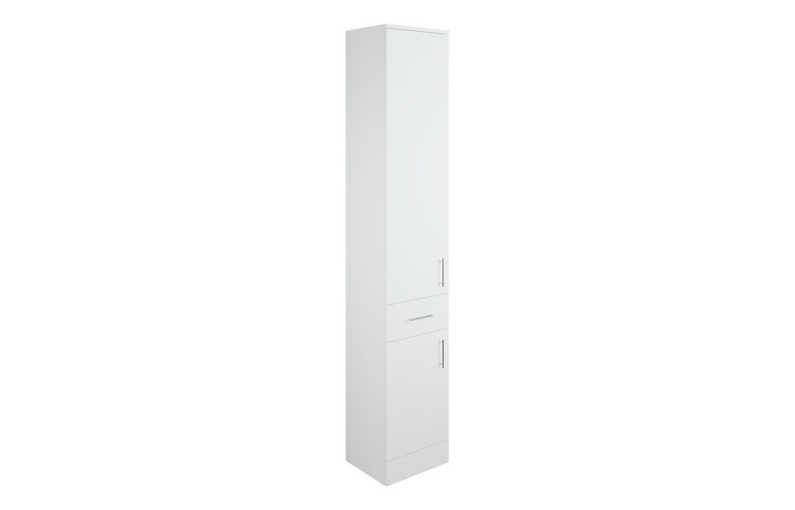 Austin 300mm 2 Door 1 Drawer Tall Unit - White Gloss