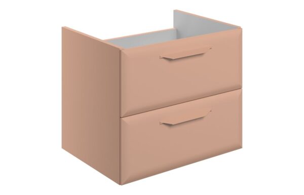 Colorado 600mm Wall Hung 2 Drawer Basin Unit (No Top) - Matt Apricot