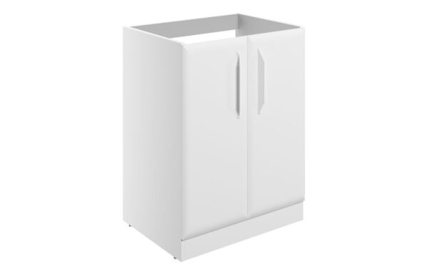Colorado 600mm Floor Standing 2 Door Basin Unit (No Top) - Matt White