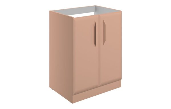 Colorado 600mm Floor Standing 2 Door Basin Unit (No Top) - Matt Apricot
