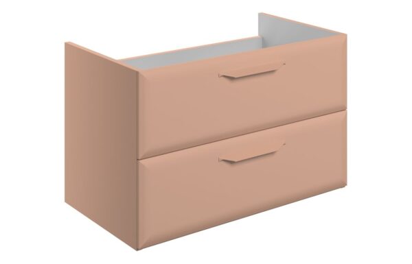 Colorado 795mm Wall Hung 2 Drawer Basin Unit (No Top) - Matt Apricot