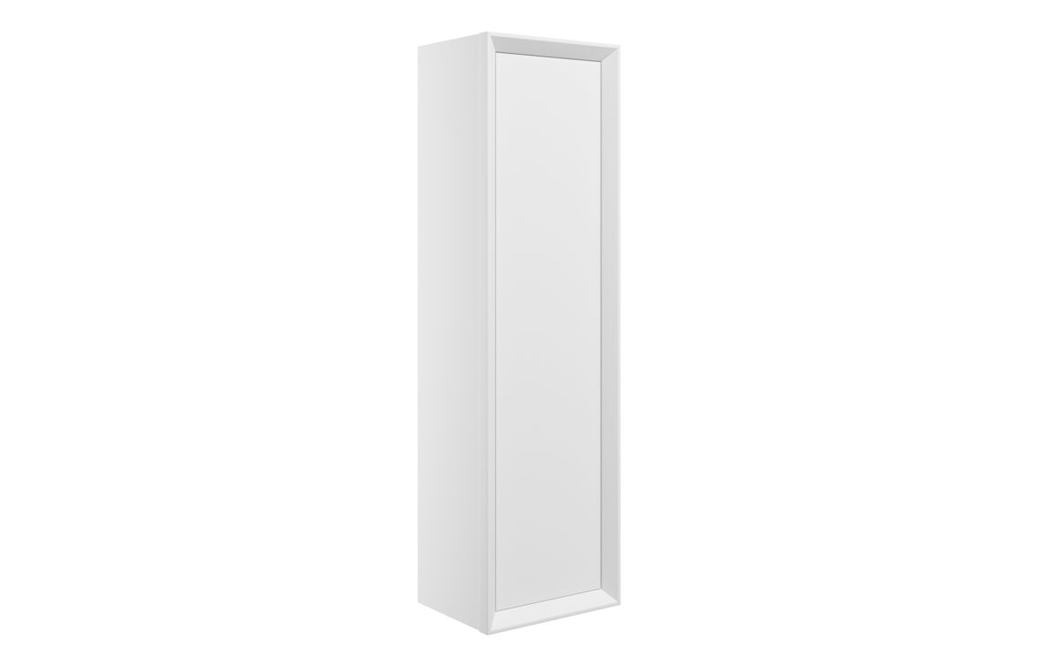 Utah 345mm Wall Hung 1 Door Tall Unit - Matt White