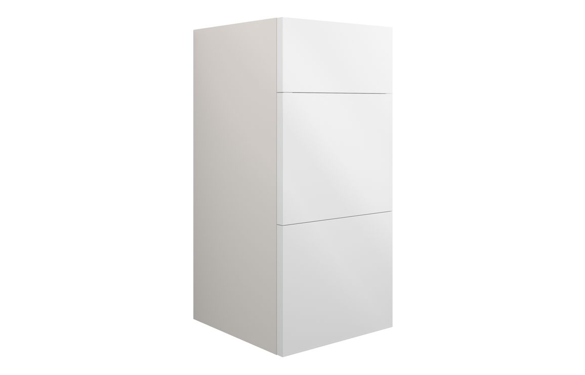 Nevada 300mm Standard 3 Drawer Unit - White Gloss (Grey Cab)