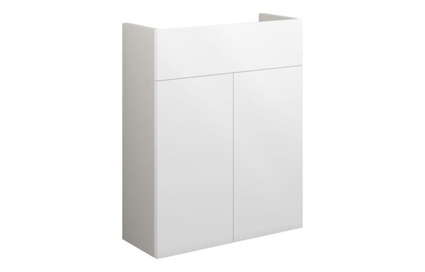 Nevada 500mm Slim Basin Unit - White Gloss (Grey Cab)