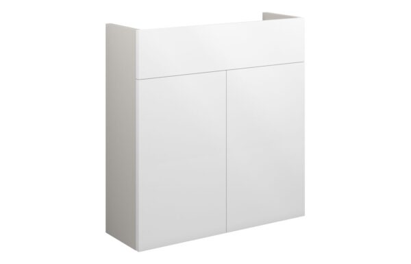 Nevada 600mm Slim Basin Unit - White Gloss (Grey Cab)