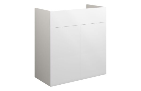 Nevada 600mm Standard Basin Unit - White Gloss (Grey Cab)