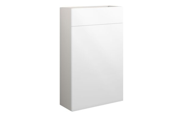 Nevada 500mm Slim WC Unit - White Gloss (Grey Cab)