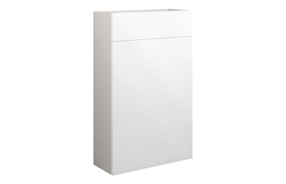 Nevada 500mm Slim WC Unit - White Gloss (Grey Cab)