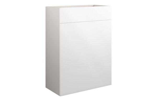 Nevada 600mm Standard WC Unit - White Gloss (Grey Cab)