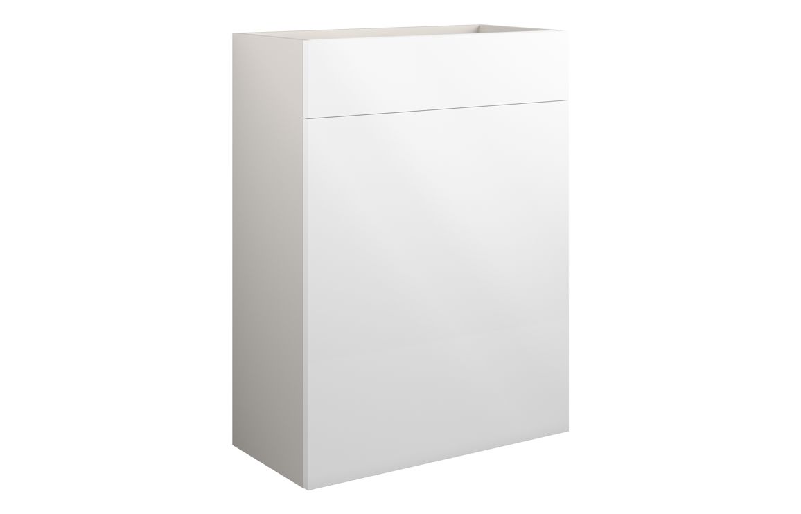 Nevada 600mm Standard WC Unit - White Gloss (Grey Cab)