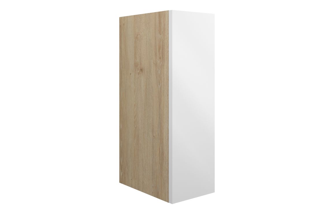 Nevada 200mm Standard Toilet Roll Unit - White Gloss (Oak Cab)
