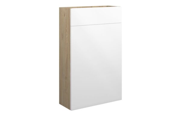 Nevada 500mm Slim WC Unit - White Gloss (Oak Cab)