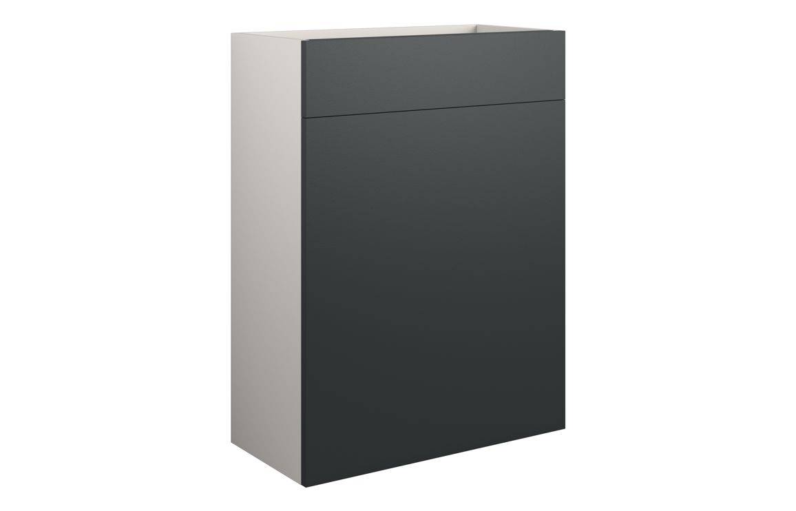 Nevada 600mm Standard WC Unit - Matt Graphite Grey (Grey Cab)