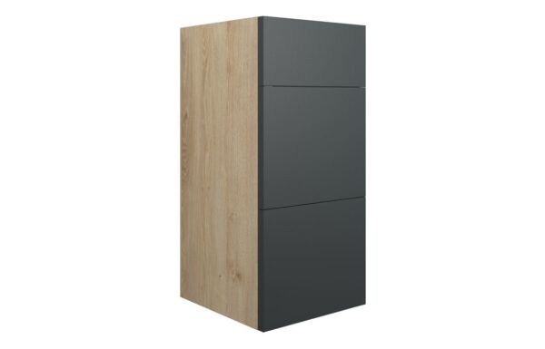 Nevada 300mm Standard 3 Drawer Unit - Matt Graphite Grey (Oak Cab)