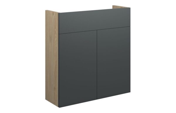 Nevada 600mm Slim Basin Unit - Matt Graphite Grey (Oak Cab)