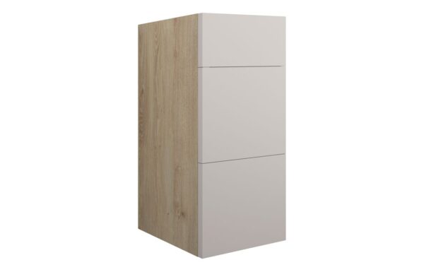 Nevada 300mm Standard 3 Drawer Unit - Matt Dove Grey (Oak Cab)