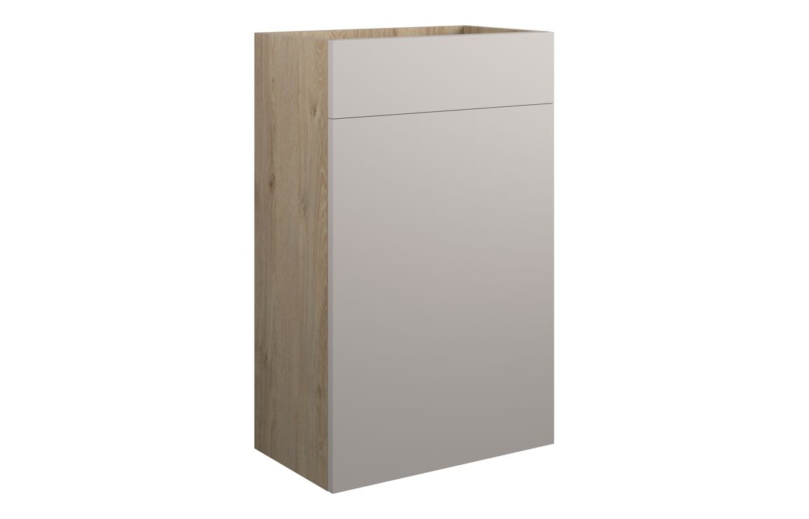 Nevada 500mm Standard WC Unit - Matt Dove Grey (Oak Cab)