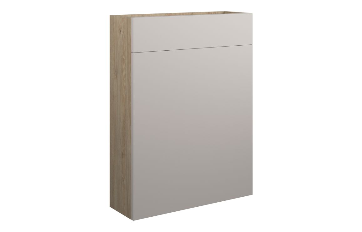 Nevada 600mm Slim WC Unit - Matt Dove Grey (Oak Cab)